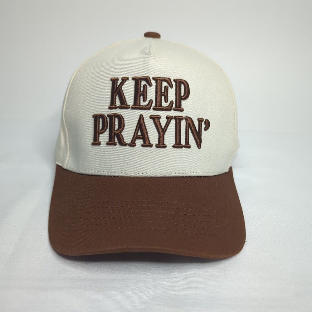 Suede Trucker Hat "keep Praying"  Conviction Co